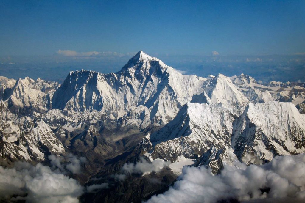 mountain flight in Nepal