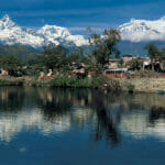 View from Pokhara with Fewa Lake